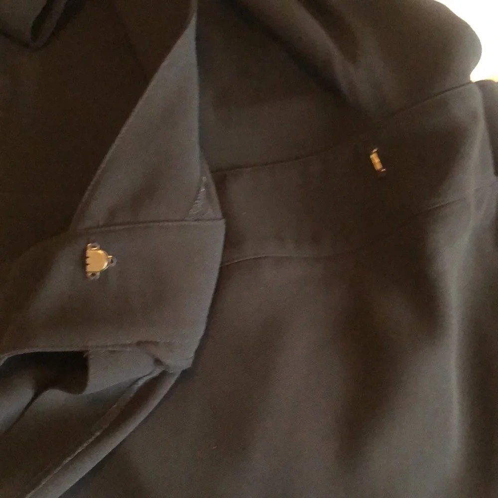 Evan-Picone Black Wrap Dress - 10P - Picture 7 of 10